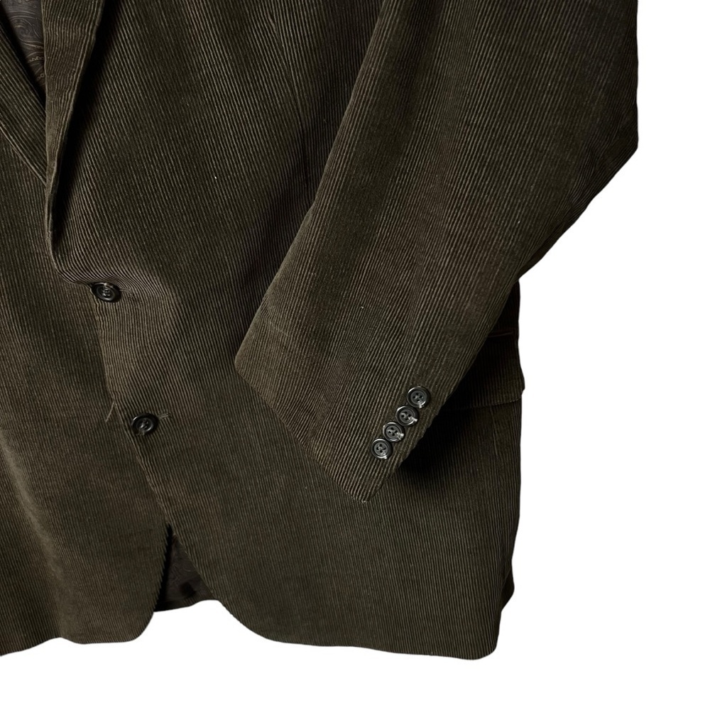 Chaps Corduroy Sport Coat Blazer Men's SZ 48 Long Brown Two Button Lined Fall - Picture 3 of 13